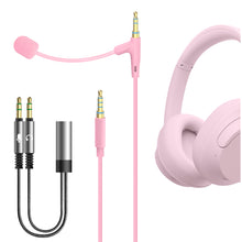 画像をギャラリービューアに読み込む, Geekria NOVA ブームマイク ヘッドフォンケーブル Sony WH-1000XM5、Skullcandy Crusher ANC 2、Beats Solo 4、JBL Live 770NC 3.5mm ジャック交換用コード ゲーム&会議用 (5.6 フィート / ピンク)