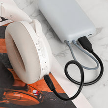 画像をギャラリービューアに読み込む, Geekria レザー 充電ケーブル 互換性 Type-C 充電コード USB to USB-C エディファイアー Edifier LolliClip Al, ES850NB, Hecate G2, W820NB Plus, WH950NB, WH700NB, W830NB に対応 (黒/30cm)