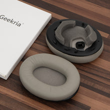 画像をギャラリービューアに読み込む, Geekria イヤーパッド Elite交換用 パッドソニー Sony WH-1000XM4 (WH1000XM4) ヘッドホンに対応 パッド イヤー / イヤーカップ ラムスキン (銀)