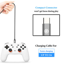 画像をギャラリービューアに読み込む, Geekria USB ゲームパッド充電ケーブル、Google Stadia、Xbox Series X/S、PlayStation 5 ゲームコンソール対応、USB - USB-C 交換用電源充電ケーブル (10 フィート/300 cm)