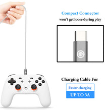 画像をギャラリービューアに読み込む, Geekria 充電ケーブル 互換性 USB 充電コード USB to USB-C グーグル Google Stadia, PlayStation 5, Xbox Series X, Series S に対応 (白/300cm)