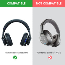 画像をギャラリービューアに読み込む, Geekria イヤーパッド QuickFit 互換性 パッド プラントロニクス Plantronics BackBeat PRO ヘッドホンに対応 パッド イヤー / イヤーカップ (プロテインレザー / ブラック)