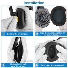 画像をギャラリービューアに読み込む, Geekria イヤーパッド Sport 互換性 パッド アンカー Anker Soundcore Life Q20, Q20+, Q20i, Life 2 (Not Fit for Life 2 Neo) ヘッドホンに対応 パッド イヤー / イヤーカップ 冷却ジェル (黒)