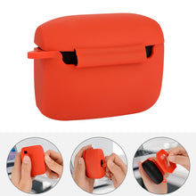 画像をギャラリービューアに読み込む, Geekria シリコンケース Jabra Elite Active 65t, Jabra Elite 65t 完全ワイヤレスイヤホン 対応 高品質 シリコンカバー 保護ケース 全面保護カバー 耐衝撃 軽量小型 落下防止 装着充電可能 カラビナ付き 防塵栓 レッド