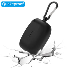 画像をギャラリービューアに読み込む, Geekria シリコン カバー 互換性 カバー Sony WF-1000XM4 対応 True Wireless Earbuds 充電ケース充電ケースカバー 外装カバー キーホルダーフック付き、充電ポートアクセス可能 (Black)