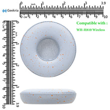 画像をギャラリービューアに読み込む, Geekria イヤーパッド QuickFit 互換性 パッド ソニー Sony WH-H810 Wireless ヘッドホンに対応 パッド イヤー / イヤーカップ プロテインレザー ( クリスタルブルー )