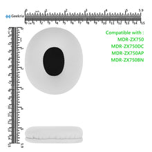 画像をギャラリービューアに読み込む, Geekria イヤーパッド QuickFit 互換性 パッド ソニー Sony MDR-ZX750DC MDR-ZX750 MDR-ZX750AP MDR-ZX750BN ヘッドホンに対応 パッド イヤー / イヤーカップ (プロテインレザー / 白い)