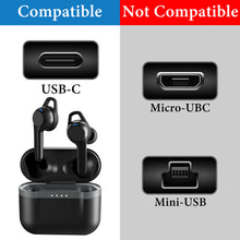 画像をギャラリービューアに読み込む, Geekria PUレザー 充電ケーブル 互換性 Type-C 充電コード USB to USB-C スカルキャンディSkullcandy Push ANC Active Dime Evo Sesh ANC Active に対応 (黒 / 30cm 2パック)