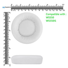 画像をギャラリービューアに読み込む, Geekria イヤーパッド QuickFit 互換性 パッド オーディオテクニカ Audio-Technica ATH-WS550, ATH-WS550IS Solid Bass ヘッドホンに対応 パッド イヤー / イヤーカップ (プロテインレザー / 白い)