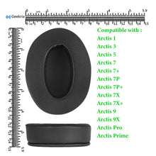 画像をギャラリービューアに読み込む, Geekria イヤーパッド Sport 互換性 パッド スティールシリーズ SteelSeries Arctis 1/ 3/ 5/ 7/ 7+/ 7P/ 7P+/ 7X/ 7X+/ 9/ 9X/ Pro/ Prime ヘッドホンに対応 パッド イヤー / イヤーカップ 冷却ジェル(極太 ブラック)