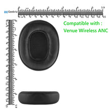 画像をギャラリービューアに読み込む, Geekria イヤーパッド QuickFit 互換性 パッド スカルキャンディ Skullcandy Venue Wireless ANC ヘッドホンに対応 パッド イヤー / イヤーカップ ( プロテインレザー / ブラック )