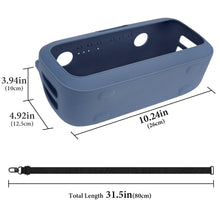 画像をギャラリービューアに読み込む, Geekria シリコーンスピーカーケース カバー 互換性カバーボーズ Bose SoundLink Maxに 対応 保護用の防水ソフトスキン、スピーカーケース、ショルダーストラップ付き (青)