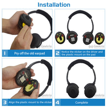 画像をギャラリービューアに読み込む, Geekria QuickFit イヤーパッド 互換性 パッド ボーズ Bose QC3 ON-EAR, QuietComfort 3 ヘッドホンに対応 イヤパッド/イヤークッション/イヤーカップ (プロテインレザー / ブラック )