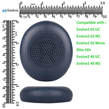 画像をギャラリービューアに読み込む, Geekria イヤーパッド QuickFit 互換性 パッド ジャブラ Jabra Evolve2 65 UC, Evolve2 65 MS, Evolve2 40 UC, Evolve2 40 MS, Elite 45h ヘッドホンに対応 パッド イヤー / イヤーカップ (プロテインレザー / 青い)