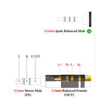 画像をギャラリービューアに読み込む, Geekria 変換プラグ 3.5mm(オス) 3極 ->3.5mm (メス) 4極 標準ステレオプラグ~ バランスプラグ