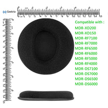 画像をギャラリービューアに読み込む, Geekria イヤーパッド Comfort 互換性 パッド ソニー Sony MDR-RF6000/ RF6500/ RF7000/ RF7100, MDR-DS6000/ DS6500/ DS7000/ DS7100, XD150, XD200 ヘッドホンに対応 パッド イヤー / イヤーカップ (ベロア / ブラック)
