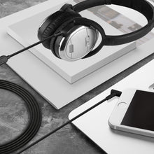 画像をギャラリービューアに読み込む, Geekria ケーブル 互換性 オーディオコード ボーズ Bose QuietComfort 3, QC3 ヘッドホンケーブル、2.5mm に適合する インラインマイクと音量コントロール 1.2m