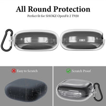 画像をギャラリービューアに読み込む, Geekria シリコン カバー 互換性カバー SHOKZ OpenFit 2 対応 True Wireless Earbuds 充電ケースカバー 外装カバー キーホルダーフック付き、充電ポートアクセス可能、フロントLED可視