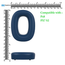 画像をギャラリービューアに読み込む, Geekria イヤーパッド QuickFit 互換性 パッド Bowers&Wilkins Px8, Px7 S2 ( Do Not Fit Px7, Px7 S2e) ヘッドホンに対応 パッド イヤー / イヤーカップ プロテインレザー (青)