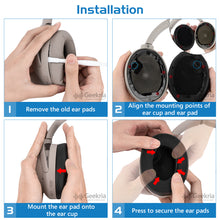 画像をギャラリービューアに読み込む, Geekria イヤーパッド Sport 互換性 パッド ソニー Sony WH-1000XM4 ヘッドホンに対応 パッド イヤー / イヤーカップ (冷却ジェル / ブラック)
