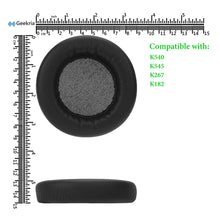 画像をギャラリービューアに読み込む, Geekria イヤーパッド QuickFit 互換性 パッド アーカーゲー K540, K545, K275, K267, K182, K167, K245 ヘッドホンに対応 パッド イヤー / イヤーカップ プロテインレザー (ブラック )