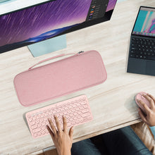 画像をギャラリービューアに読み込む, Geekria 収納ケース 互換品ロジクール Logicool K380 + Pebble M350 ワイヤレス キーボード 無線 マウス ハードシェルトラベルキャリングバッグ (ピンク)