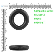 画像をギャラリービューアに読み込む, Geekria イヤーパッド QuickFit 互換性 パッド ゼンハイザー Sennheiser MM550-X, PX360, PX360-BT, Mm450-X ヘッドホンに対応 パッド イヤー / イヤーカップ (プロテインレザー / ブラック)