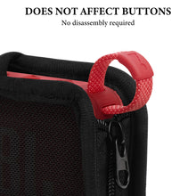 画像をギャラリービューアに読み込む, Geekria オックスフォード布スピーカーケース カバー 互換性カバージェイビーエル JBL GO 4 に 対応 保護用の防水ソフトスキン、スピーカーケース、キーホルダーフック付き (黒)