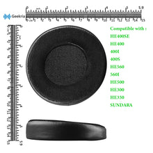 画像をギャラリービューアに読み込む, Geekria イヤーパッド Elite 互換性 パッド ハイファイマン Hifiman HE400SE HE400 400I 400S HE560 560I HE500 HE300 HE350 SUNDARA ヘッドホンに対応 パッド イヤー / イヤーカップ (ラムスキン とベロア/黒 )