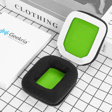 画像をギャラリービューアに読み込む, Geekria イヤーパッド Comfort 互換性 パッド ASTRO Gaming A20 ヘッドホンに対応 パッド イヤー / イヤーカップ ベロア (ブラックベロアグリーンネット)