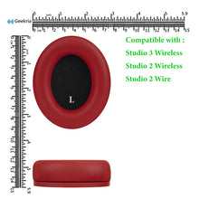 画像をギャラリービューアに読み込む, Geekria イヤーパッド SNAP マグネチック 互換性 パッド ビーツバイドクタードレ Beats Studio 3 Wireless, Studio 2 ヘッドホンに対応 パッド イヤー / イヤーカップ プロテインレザー (ピンク+レッド, 2組)