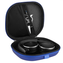 画像をギャラリービューアに読み込む, Geekria ケース Shield ヘッドホンケース 互換性 ハードケース 旅行用 ハードシェルケース アーカーゲー AKG Y55, Y50BT, Y50, Y500, Y45BT, Y400BT, Y400, Y40, Y30, N60NCBT に対応 収納ポーチ付き (青)