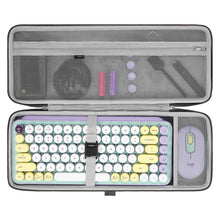 画像をギャラリービューアに読み込む, Geekria 75% キーボードケース、ハードシェルトラベルキャリーバッグ、コンパクトな84キーコンピューターメカニカルゲーミングキーボード用、ロジクール Logicool POP Keys/ POP ICON Combo/ MX Mechanical Miniに対応 (ダークグレー)