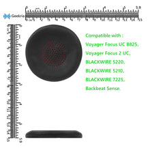 画像をギャラリービューアに読み込む, Geekria イヤーパッド QuickFit 互換性 パッド プラントロニクス Plantronics Voyager Focus UC B825, Voyager Focus 2 UC, BLACKWIRE 5220 5210 7225, Backbeat Sense ヘッドホンに対応 パッド イヤー / イヤーカップ プロテインレザー (ブラック)