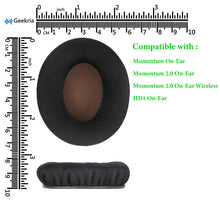 画像をギャラリービューアに読み込む, Geekria イヤーパッド Comfort 互換性 パッド ゼンハイザー Sennheiser Momentum On-Ear, On-Ear Momentum 2.0 On-Ear Wireless HD1 On-Ear ヘッドホンに対応 パッド イヤークッション / イヤーカップ (ベロア / ブラックベルベット)