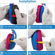 画像をギャラリービューアに読み込む, Geekria イヤーパッド Comfort 互換性 パッド ロジクール Logitech G435 G335 ヘッドホンに対応 パッド イヤー / イヤーカップ (メッシュファブリック / 黒)