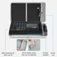 画像をギャラリービューアに読み込む, Geekria オーディオインターフェース キャリングケース Akai Professional MPC Live IIIと互換性あり EVA ハードシェル ポータブル トラベルバッグ (ライトグレー)