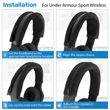 画像をギャラリービューアに読み込む, Geekria カバー 互換性 伸縮素材 ヘッドバンドカバー ジェイビーエル JBL Under Armour Sport Wireless, UA Sport Wireless Train On-Ear Headphones ヘッドホンに 対応 簡単に装着 工具不要