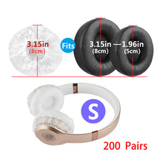 画像をギャラリービューアに読み込む, Geekria カバー 400個入(200ペア) ヘッドホンカバー 劣化防止、防塵 イヤーパッドカバー ストレッチニット 4-8CM ヘッドホン用 不織布 (小型 / ホワイト)
