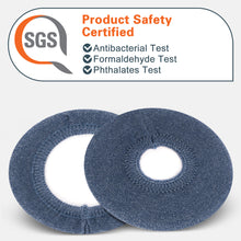 画像をギャラリービューアに読み込む, Geekria カバー 2 ペア 互換性 イヤーパッドカバー (SGS認証済) 劣化防止、防塵 ヘッドホン交換用 ストレッチニット 4-8CM ヘッドホン用 洗濯可 (Small / ブルー)