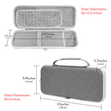 画像をギャラリービューアに読み込む, Geekria キーボード キャリングケース、ハードシェル保護トラベルバッグ、アップル Apple Magic Keyboard (MXCL3LL/A) / MK2A3LL/A / MXCK3LL/A / MK293LL/A 対応、マウスコンボケース (ライトグレー)