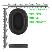 画像をギャラリービューアに読み込む, Geekria イヤーパッド QuickFit 互換性 パッド ソニー SONY MDR-7506, MDR-V6, MDR-CD900ST ヘッドホンに対応 パッド イヤー / イヤーカップ (レザーレット/ブラック)