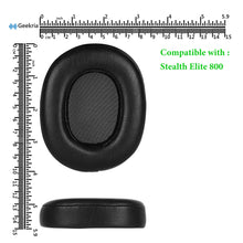 画像をギャラリービューアに読み込む, Geekria イヤーパッド QuickFit 互換性 パッド Turtle Beach Stealth Elite 800 ヘッドホンに対応 パッド イヤー / イヤーカップ (プロテインレザー / 黒)
