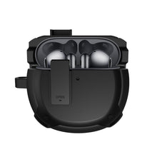 画像をギャラリービューアに読み込む, Geekria TPU カバー 互換性 カバー HUAWEI Freebuds 4E, Freebuds 4 対応 True Wireless Earbuds 充電ケース充電ケースカバー 外装カバー キーホルダーフック付き、充電ポートアクセス可能 (Black)