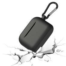 画像をギャラリービューアに読み込む, Geekria シリコン カバー 互換性 カバー Soundcore by アンカー Anker A20i 対応 True Wireless Earbuds 充電ケースカバー 外装カバー キーホルダーフック付き、充電ポートアクセス可能 (黒)
