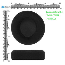 画像をギャラリービューアに読み込む, Geekria イヤーパッド Comfort 互換性 パッド フィリップス Philips Fidelio X2HR, X1 ヘッドホンに対応 パッド イヤー / イヤーカップ (ベロア / 黒)