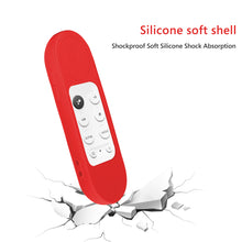 画像をギャラリービューアに読み込む, Geekria Chromecast カバー グーグル / Google TV HD 2022 リモコン対応 - 軽量 滑り止め 耐衝撃 シリコンカバー Google TV 4K 2020 リモコン用 ストラップ付き (赤)