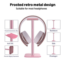 画像をギャラリービューアに読み込む, Geekria ヘッドホンスタンド アルミニウム合金 オーバーイヤー ヘッドホン、ゲームヘッドセット用の ホルダー, デスクディスプレイハンガー 頑丈なヘビーベース ボーズ Bose QC35II Gaming, QC35II, QC35, Studio3, Studio2, ソニー Sony WH-1000XM4, WH-1000XM3 と互換性 (ピンク)