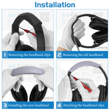 画像をギャラリービューアに読み込む, Geekria ヘッドバンド 互換性 ヘッドホンヘッドバンド プロテインレザー パッド ボーズ Bose QC35 II, QC35, QuietComfort SE, QCSE 対応 交換用 (グレー)