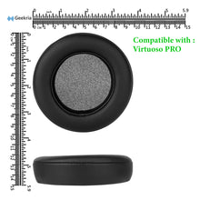 画像をギャラリービューアに読み込む, Geekria イヤーパッド QuickFit 互換性 パッド コルセア Corsair Virtuoso PRO ヘッドホンに対応 パッド イヤー / イヤーカッププロテインレザー (黒)